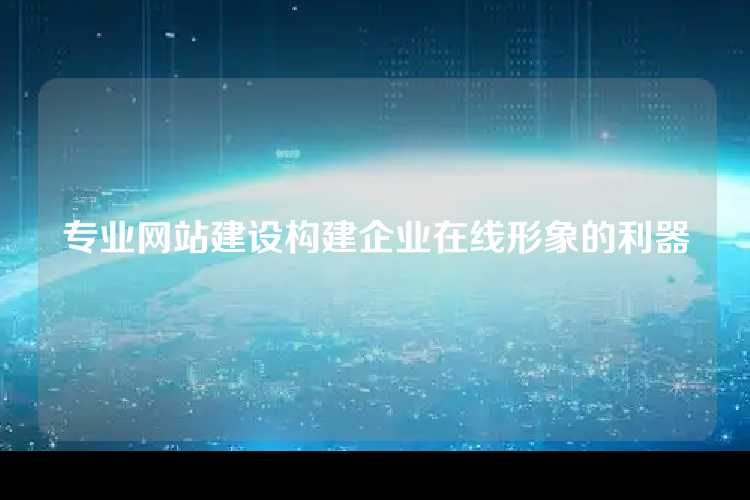 专业网站建设构建企业在线形象的利器