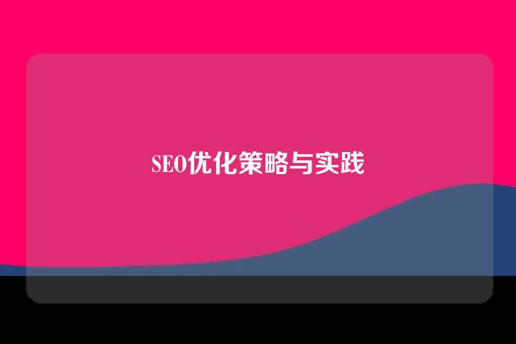SEO优化策略与实践