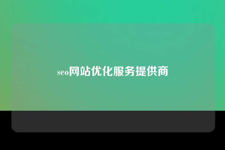 seo网站优化服务提供商