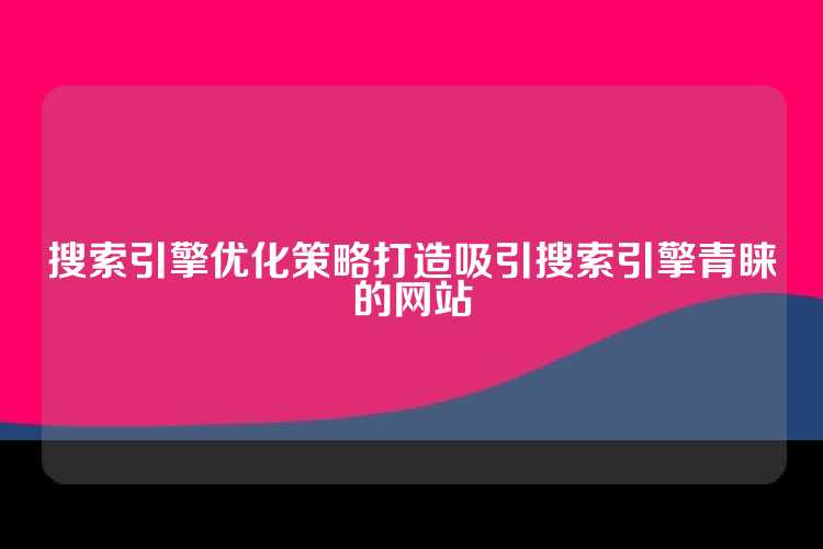 搜索引擎优化策略打造吸引搜索引擎青睐的网站