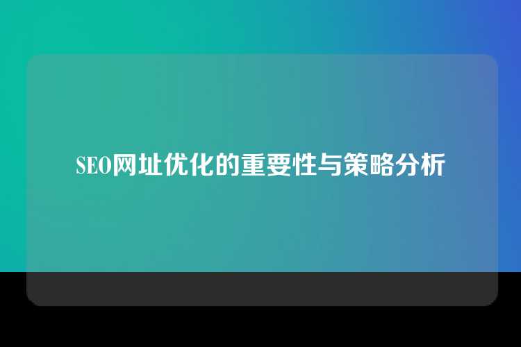 SEO网址优化的重要性与策略分析