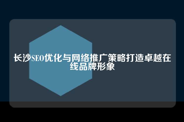 长沙SEO优化与网络推广策略打造卓越在线品牌形象