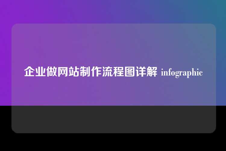 企业做网站制作流程图详解 infographic