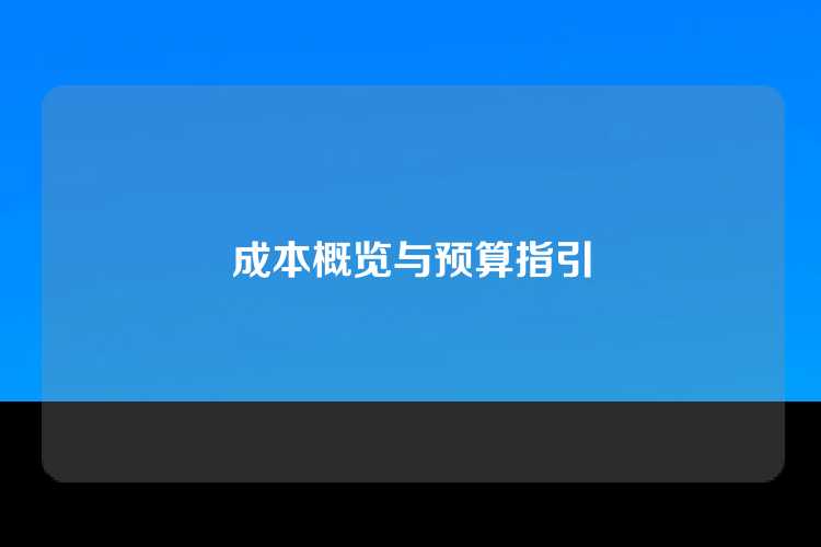 成本概览与预算指引