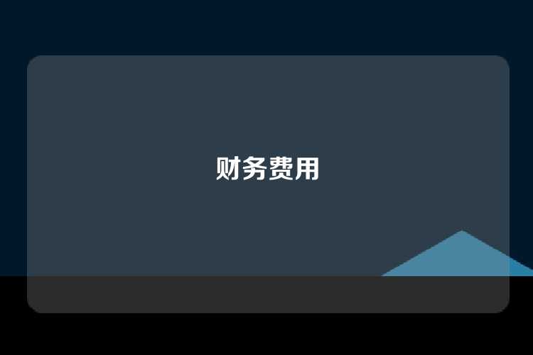 财务费用
