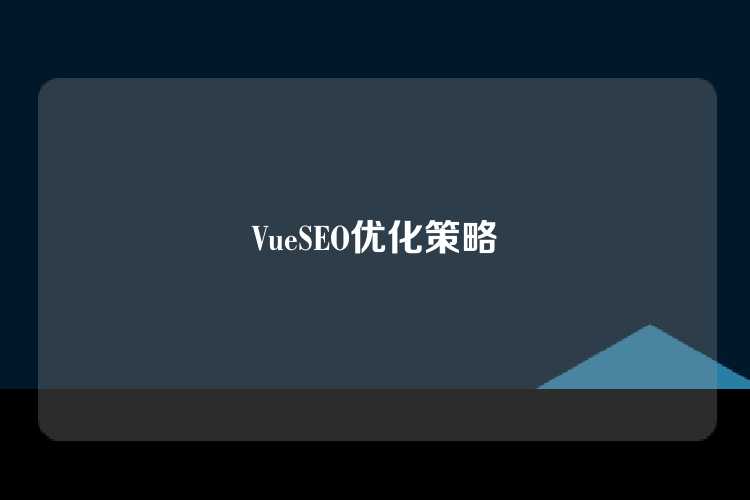 VueSEO优化策略