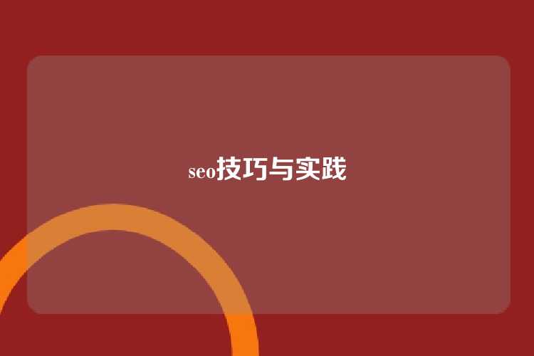 seo技巧与实践