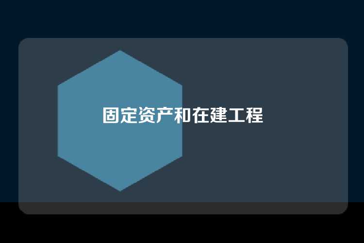 固定资产和在建工程
