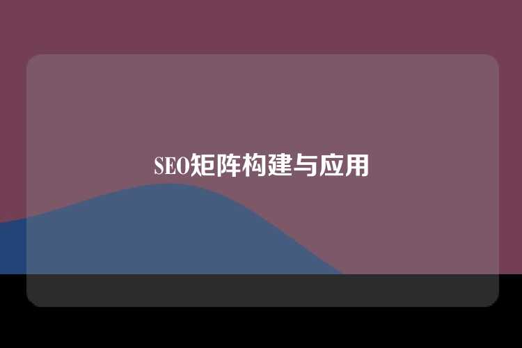 SEO矩阵构建与应用