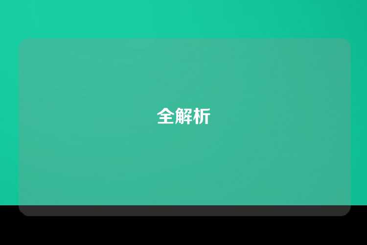 全解析