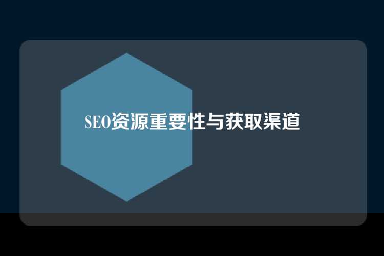 SEO资源重要性与获取渠道