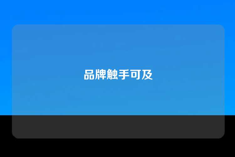 品牌触手可及