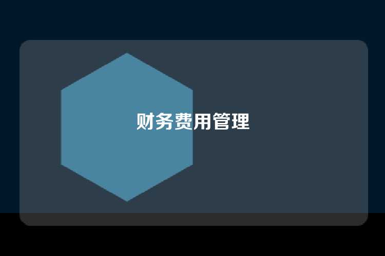 财务费用管理