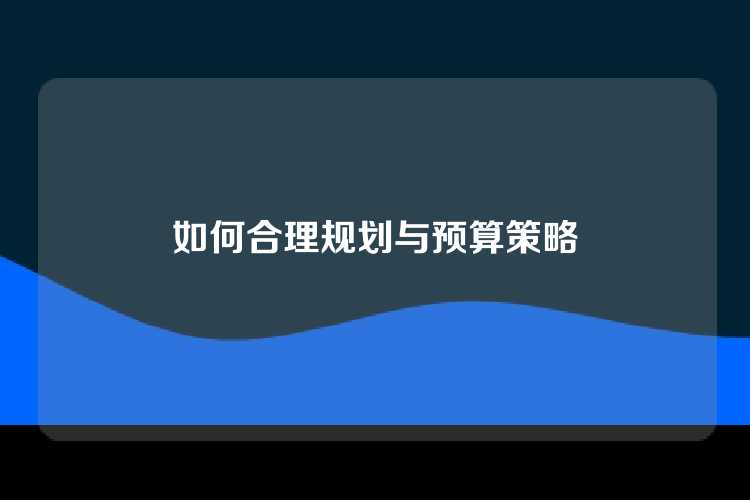 如何合理规划与预算策略