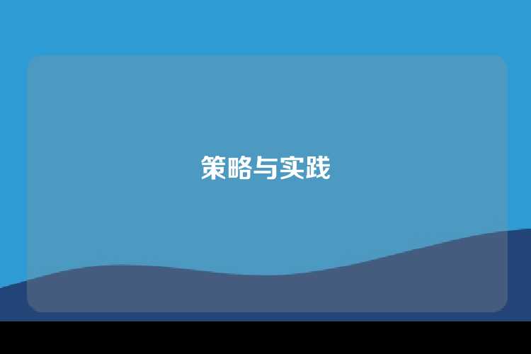 策略与实践