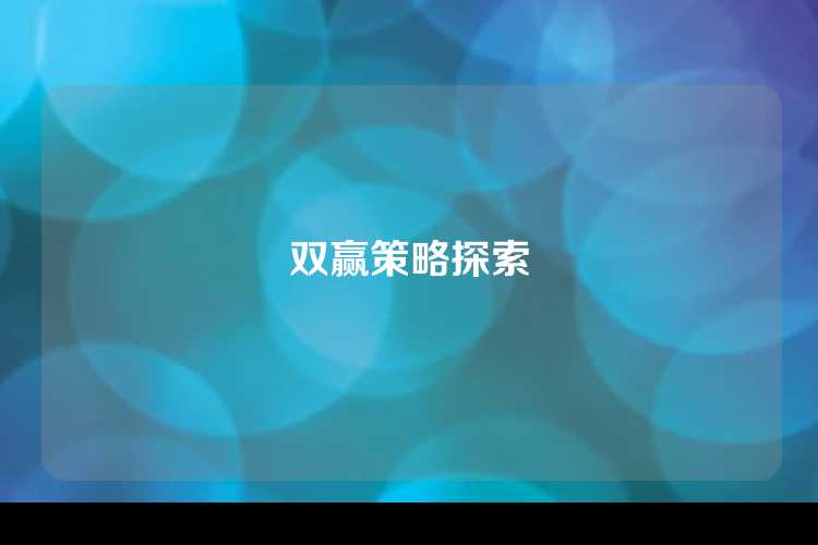 双赢策略探索