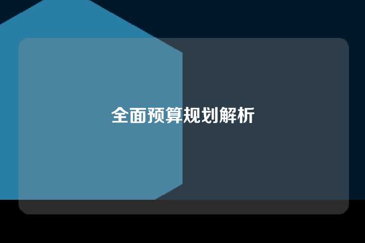 全面预算规划解析