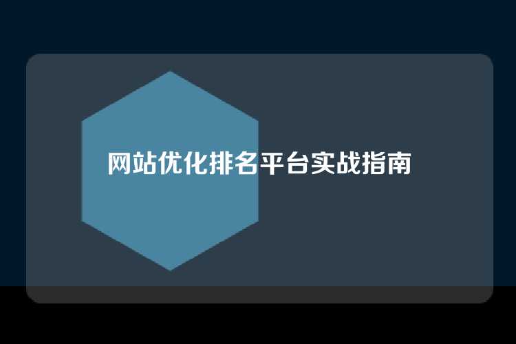 网站优化排名平台实战指南