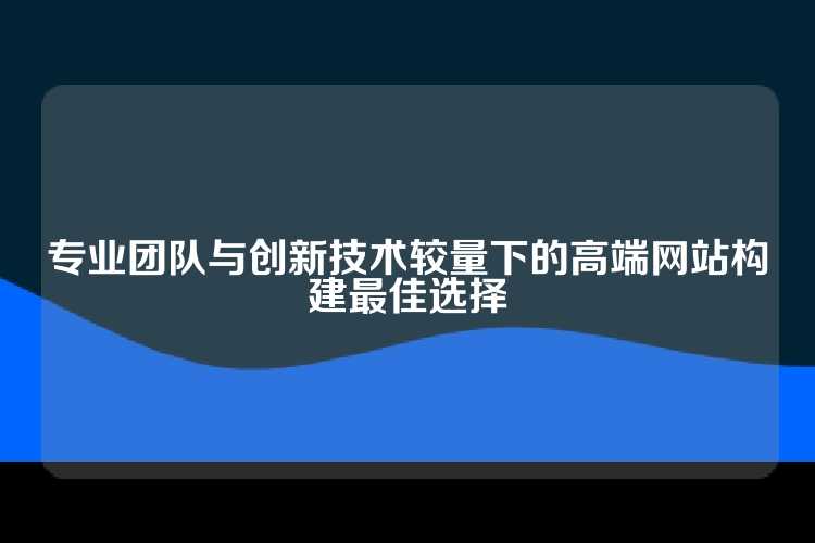 专业团队与创新技术较量下的高端网站构建最佳选择