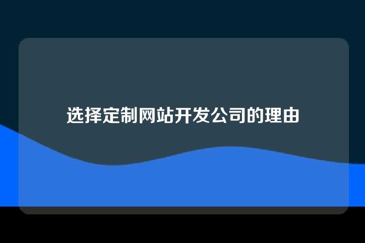 选择定制网站开发公司的理由