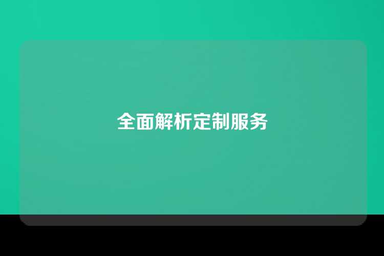 全面解析定制服务