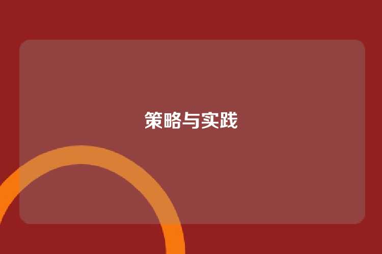 策略与实践