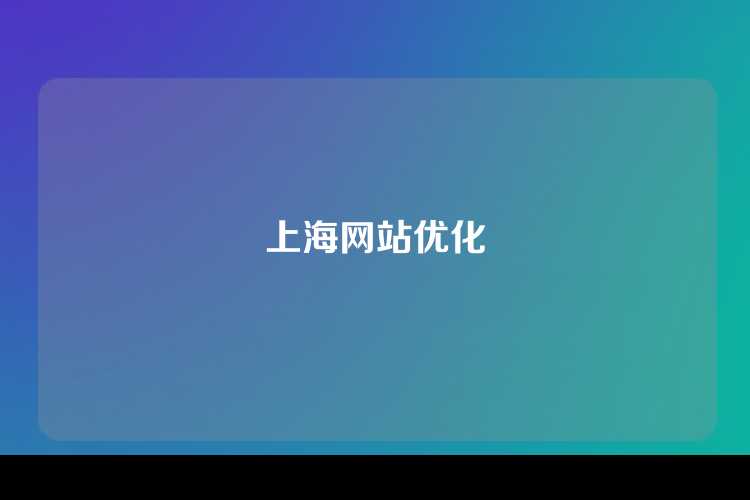 上海网站优化