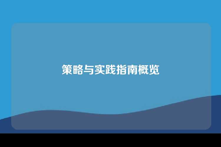 策略与实践指南概览