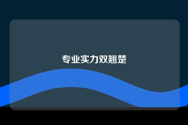 专业实力双翘楚