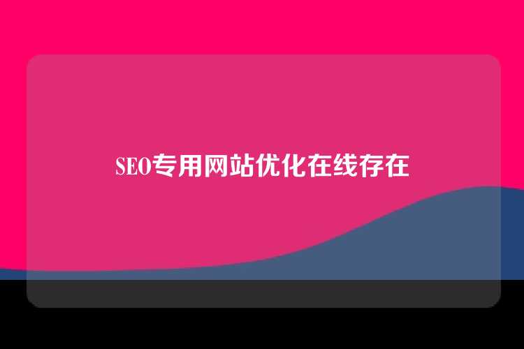 SEO专用网站优化在线存在