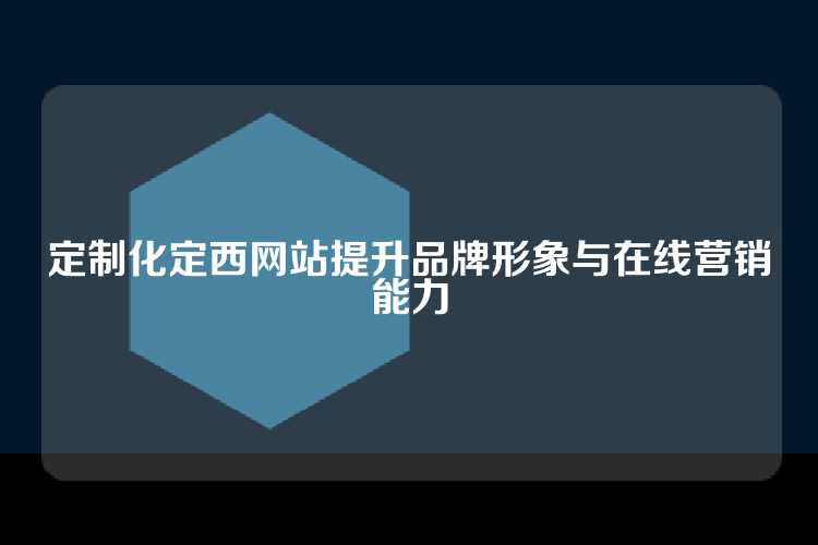 定制化定西网站提升品牌形象与在线营销能力
