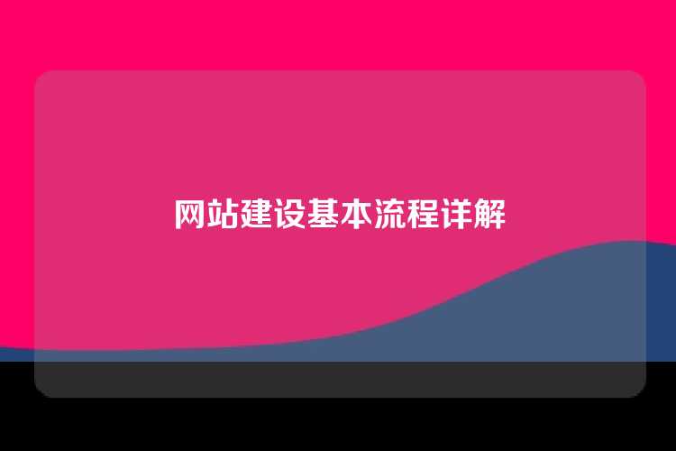 网站建设基本流程详解