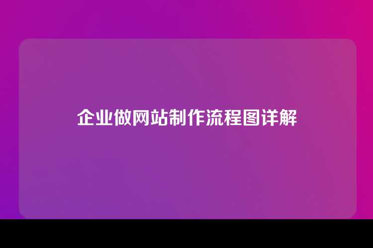 企业做网站制作流程图详解