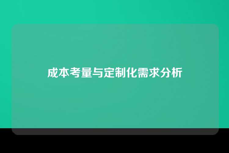 成本考量与定制化需求分析