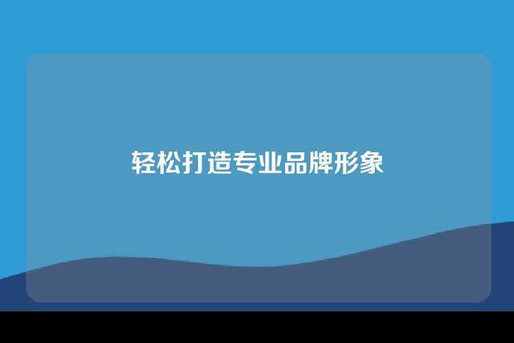 轻松打造专业品牌形象