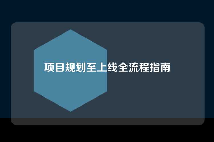 项目规划至上线全流程指南