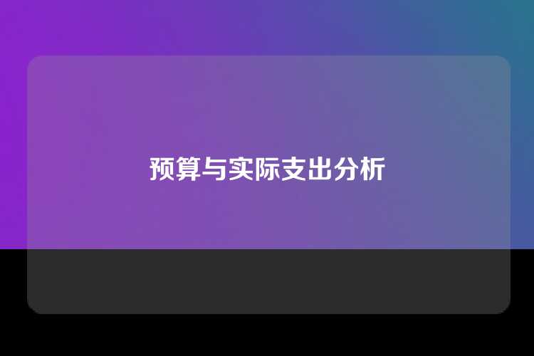 预算与实际支出分析