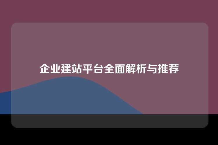 Shopify、Wix 和 WordPress，具体选择需根据业务需求和预算考虑。