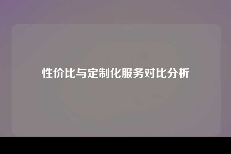 性价比与定制化服务对比分析