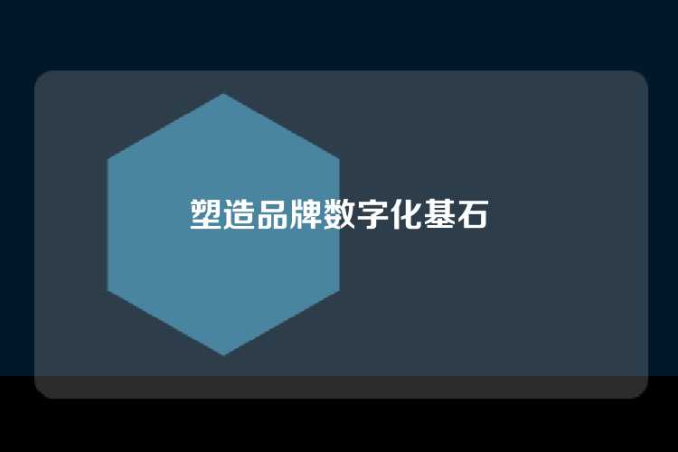 塑造品牌数字化基石