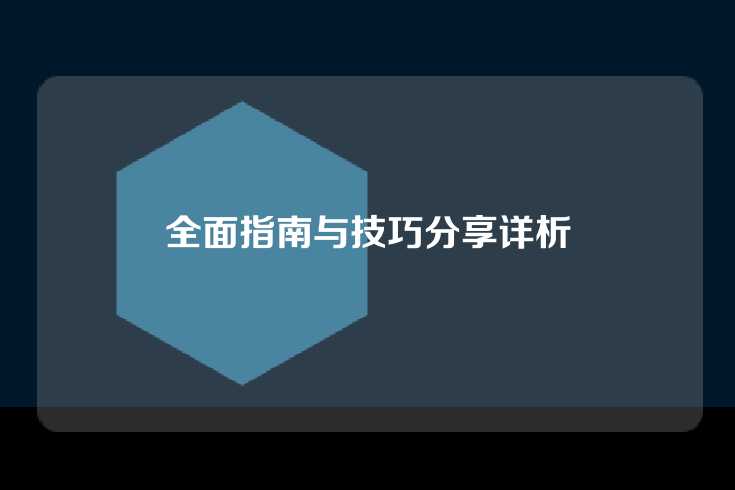 全面指南与技巧分享详析