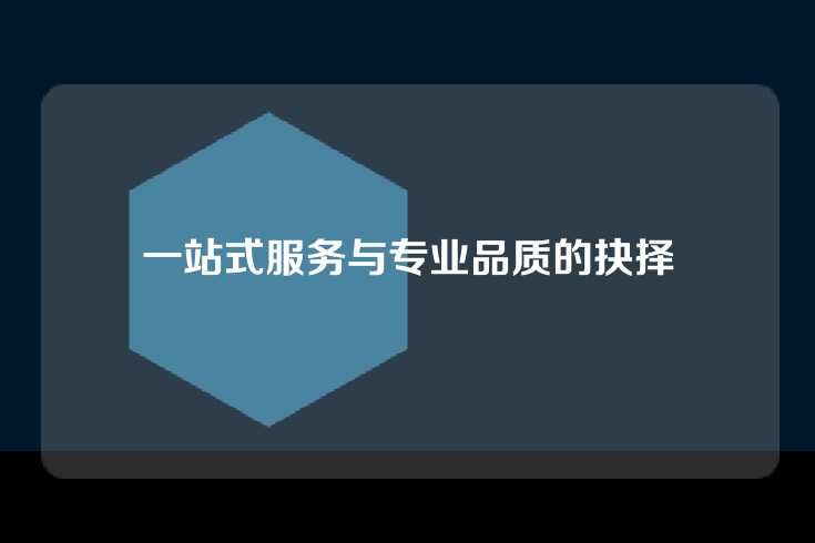 一站式服务与专业品质的抉择
