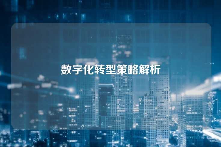 数字化转型策略解析