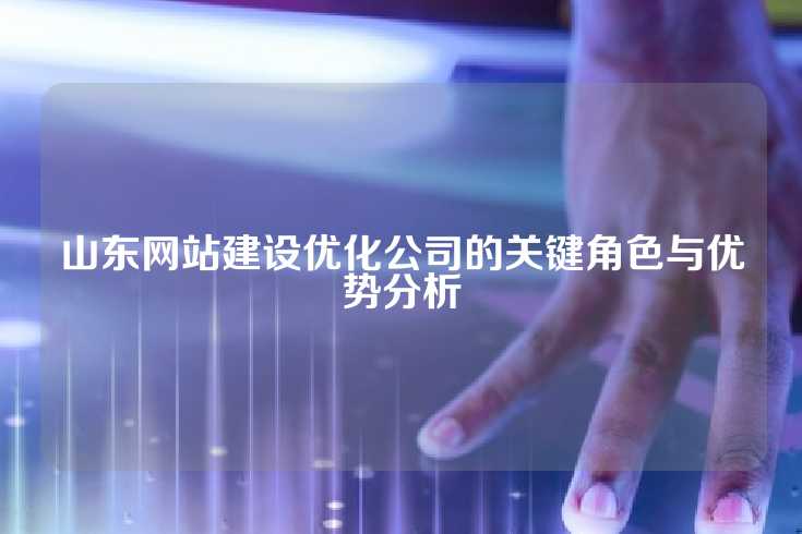 山东网站建设优化公司的关键角色与优势分析
