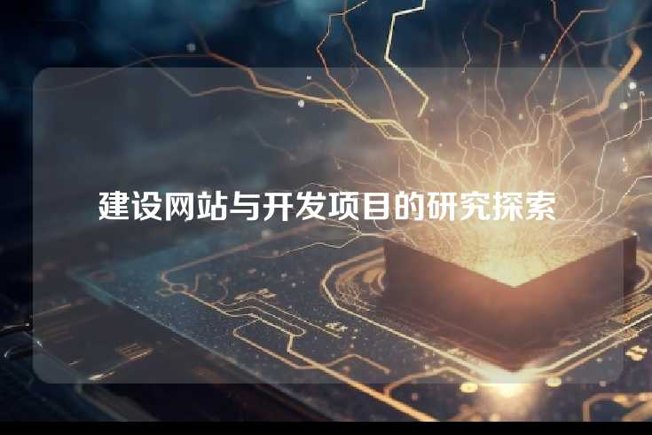 建设网站与开发项目的研究探索
