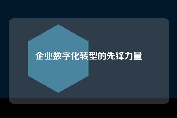 企业数字化转型的先锋力量