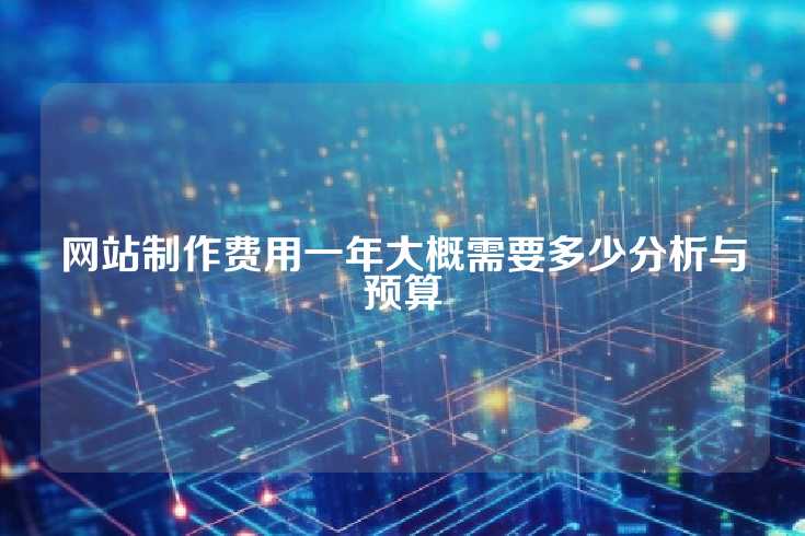 网站制作费用一年大概需要多少分析与预算