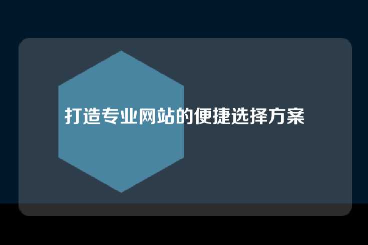 打造专业网站的便捷选择方案