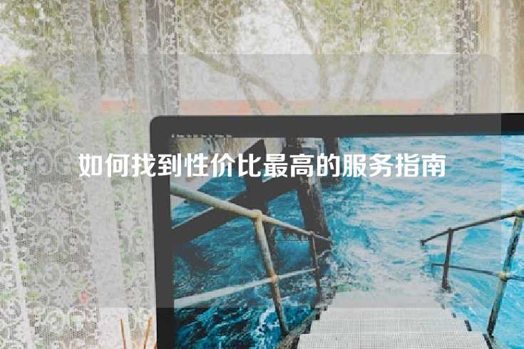 如何找到性价比最高的服务指南