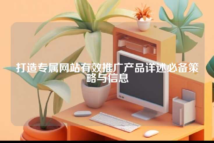 打造专属网站有效推广产品详述必备策略与信息